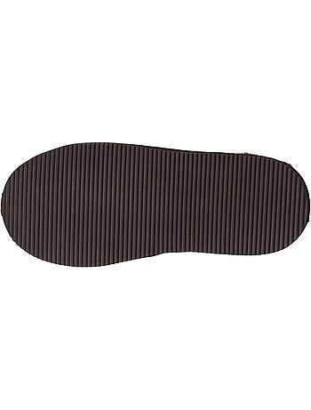 Zapatillas chinelas en cuero con forro de piel sintética hombre isotoner