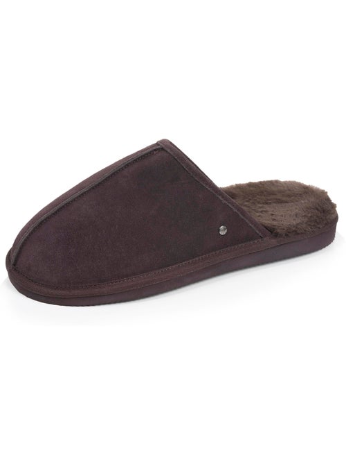 Zapatillas chinelas en cuero con forro de piel sintética hombre isotoner - Kiabi Zapatillas chinelas en cuero con forro de piel sintética hombre isotoner - Kiabi