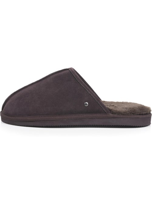 Zapatillas chinelas en cuero con forro de piel sintética hombre isotoner - Kiabi Zapatillas chinelas en cuero con forro de piel sintética hombre isotoner - Kiabi