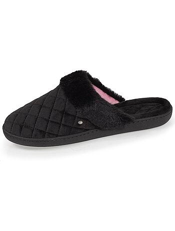Zapatillas chinelas en microterciopelo acolchado mujer isotoner