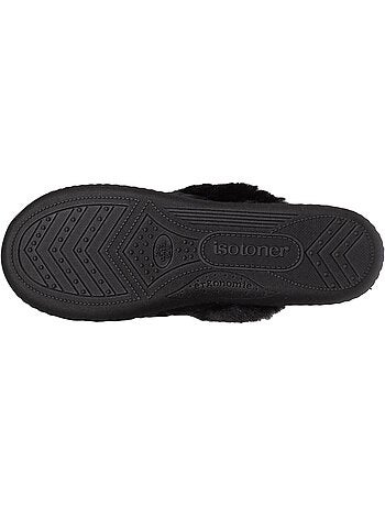 Zapatillas chinelas en microterciopelo acolchado mujer isotoner