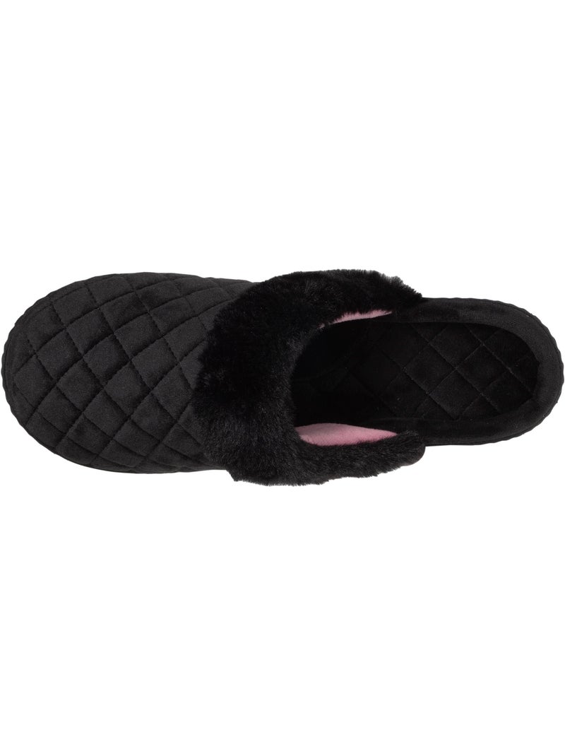 Zapatillas chinelas en microterciopelo acolchado mujer isotoner Negro - Kiabi