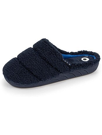 Zapatillas chinelas en sherpa, suela ergonómica confort niño isotoner