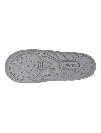 Zapatillas chinelas en tejido polar, plantilla ergonómica niña Isotoner