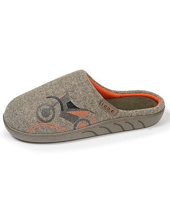 Zapatillas chinelas en tejido polar, plantilla ergonómica niño Isotoner