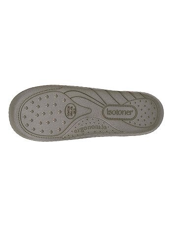 Zapatillas chinelas en tejido polar, plantilla ergonómica niño Isotoner