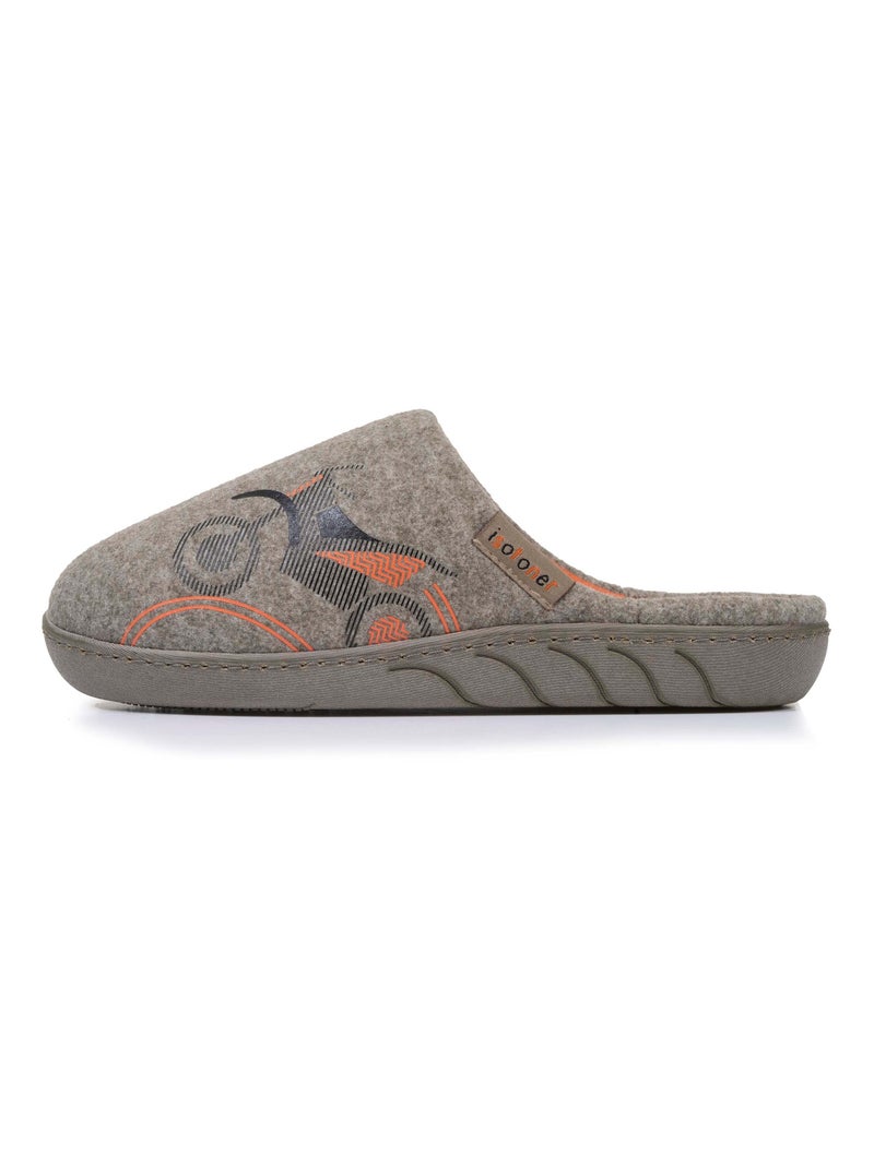 Zapatillas chinelas en tejido polar, plantilla ergonómica niño Isotoner Caqui - Kiabi