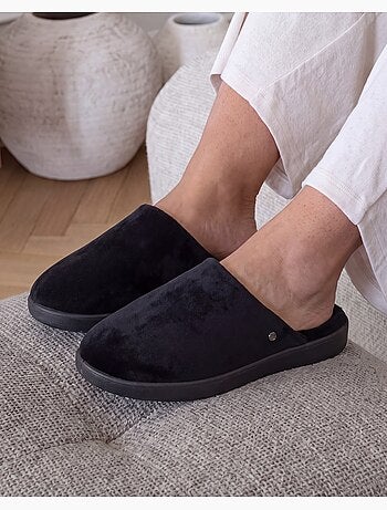 Zapatillas chinelas en terciopelo ultra suave mujer isotoner