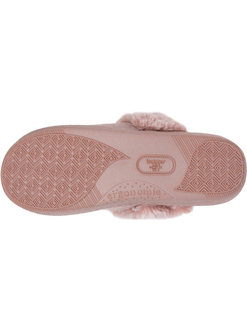 Zapatillas chinelas espuma viscoelástica ultraconfortable y mujer isotoner Azul escarchado - Kiabi