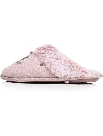 Zapatillas chinelas gato de peluche. Comodidad y suavidad mujer isotoner