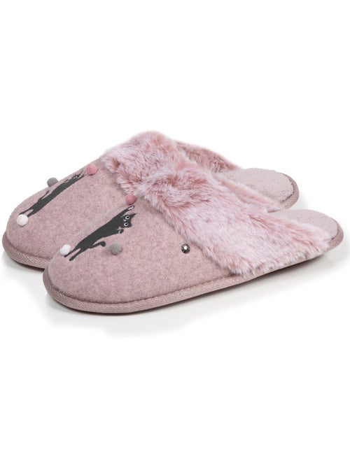 Zapatillas chinelas gato de peluche. Comodidad y suavidad mujer isotoner - Kiabi Zapatillas chinelas gato de peluche. Comodidad y suavidad mujer isotoner - Kiabi