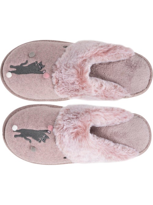 Zapatillas chinelas gato de peluche. Comodidad y suavidad mujer isotoner - Kiabi Zapatillas chinelas gato de peluche. Comodidad y suavidad mujer isotoner - Kiabi