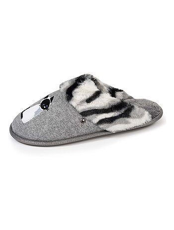Zapatillas chinelas Gato de peluche. Comodidad y suavidad mujer Isotoner
