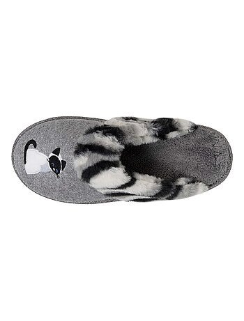 Zapatillas chinelas Gato de peluche. Comodidad y suavidad mujer Isotoner