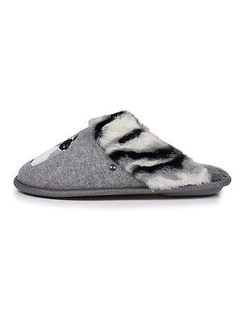 Zapatillas chinelas Gato de peluche. Comodidad y suavidad mujer Isotoner
