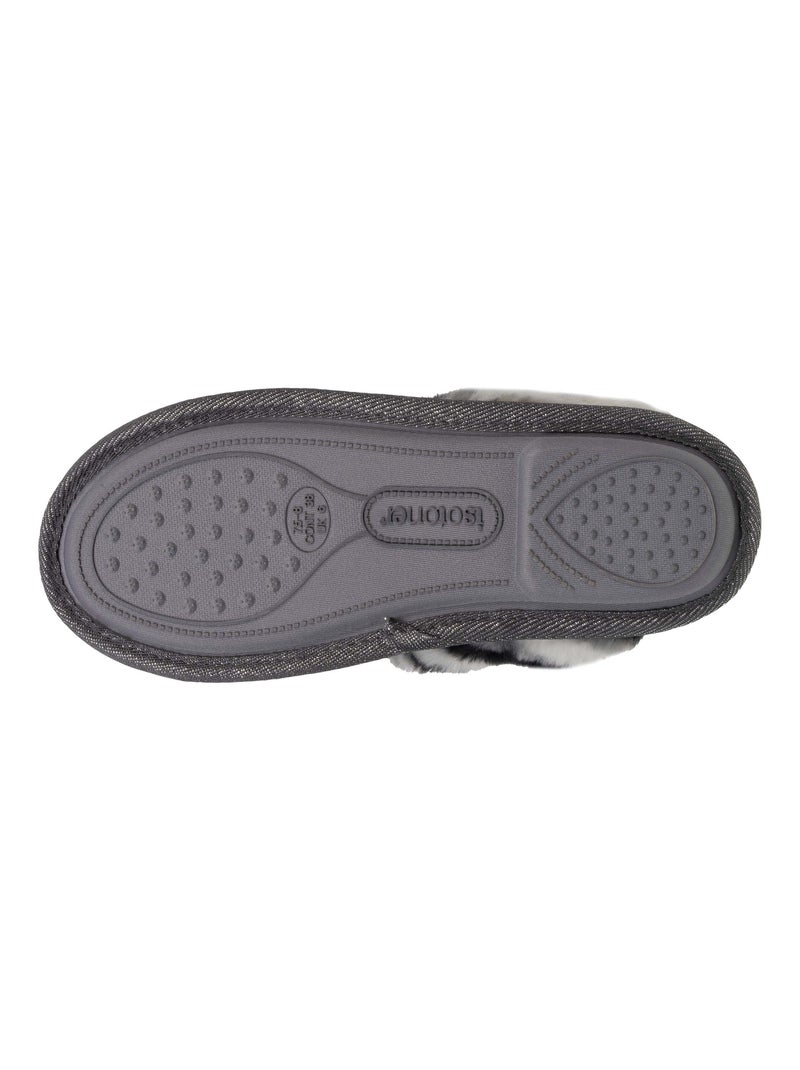 Zapatillas chinelas Gato de peluche. Comodidad y suavidad mujer Isotoner Gris gris - Kiabi