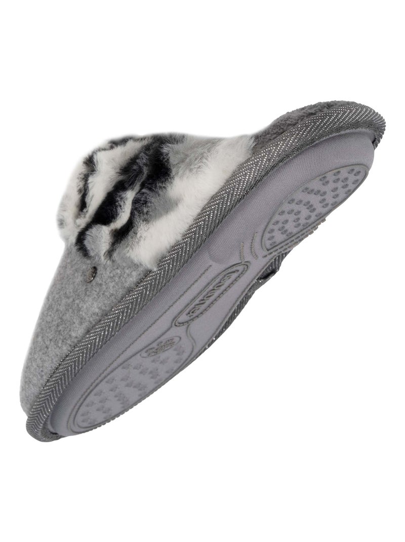 Zapatillas chinelas Gato de peluche. Comodidad y suavidad mujer Isotoner Gris gris - Kiabi