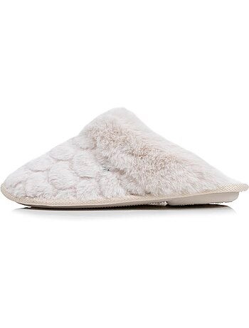 Zapatillas chinelas gato de peluche. Comodidad y suavidad mujer isotoner