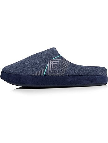 Zapatillas chinelas jersey, suela de goma antideslizante hombre Isotoner