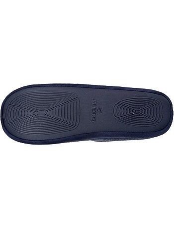 Zapatillas chinelas jersey, suela de goma antideslizante hombre Isotoner