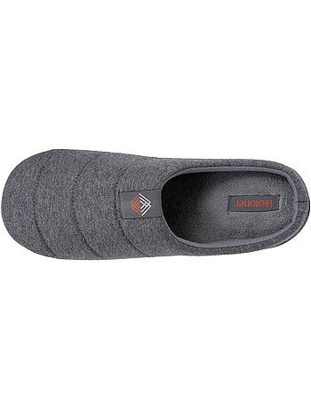 Zapatillas chinelas jersey, suela de goma antideslizante hombre Isotoner