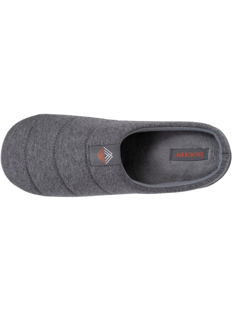 Zapatillas chinelas jersey, suela de goma antideslizante hombre Isotoner Gris jaspeado - Kiabi