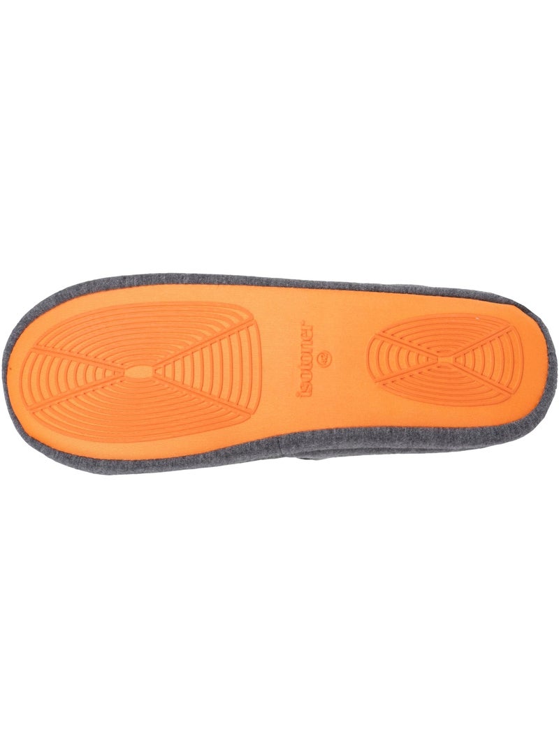Zapatillas chinelas jersey, suela de goma antideslizante hombre Isotoner Gris jaspeado - Kiabi