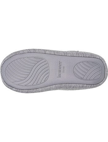 Zapatillas chinelas jersey, suela de goma antideslizante mujer Isotoner