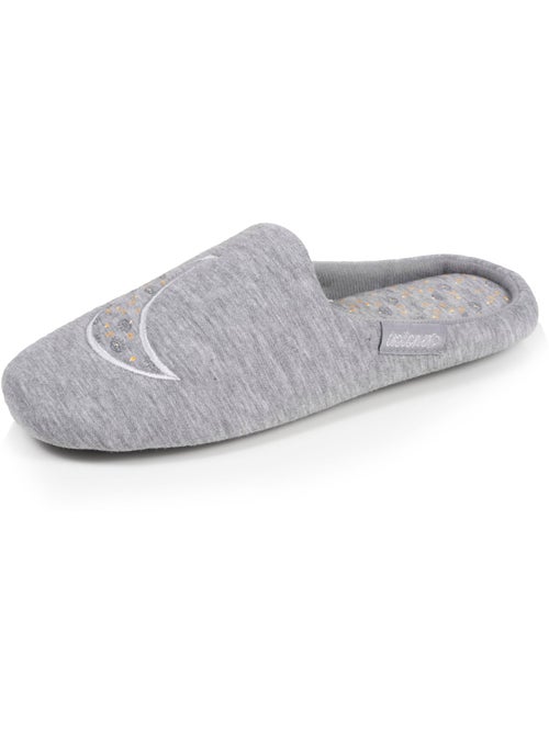 Zapatillas chinelas jersey, suela de goma antideslizante mujer Isotoner - Kiabi