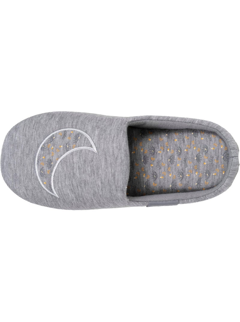 Zapatillas chinelas jersey, suela de goma antideslizante mujer Isotoner Gris jaspeado - Kiabi