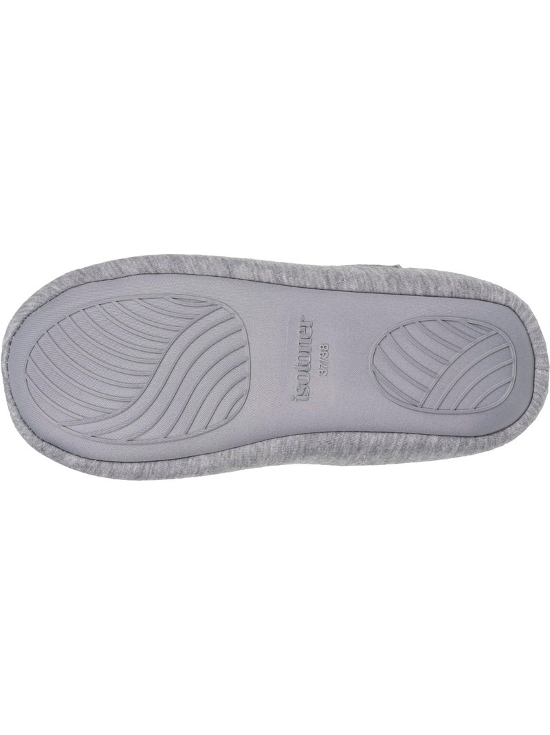 Zapatillas chinelas jersey, suela de goma antideslizante mujer Isotoner Gris jaspeado - Kiabi