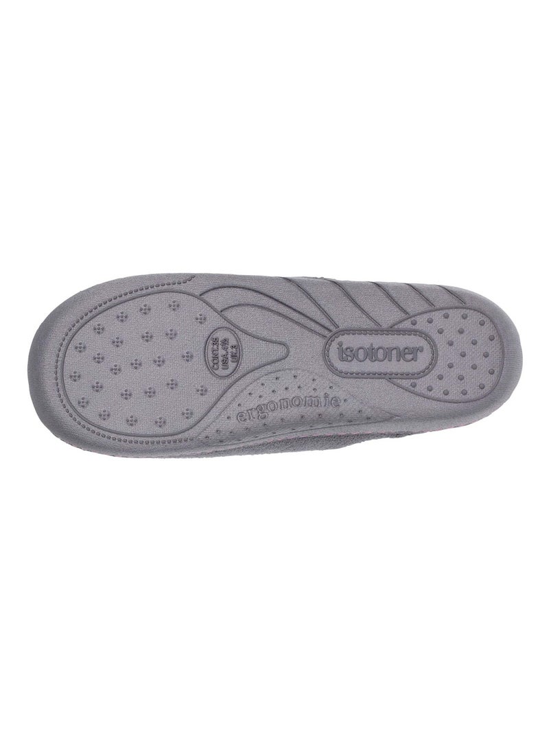 Zapatillas chinelas ligero y cómodo, fácil de poner niña Isotoner Gris - Kiabi
