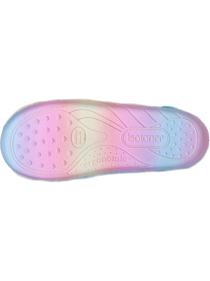 Zapatillas chinelas ligero y cómodo, fácil de poner niña Isotoner Rosa/Amarillo - Kiabi
