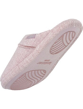 Zapatillas chinelas malla de nido de abeja, suela de goma mujer Isotoner