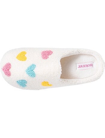 Zapatillas chinelas malla de rizo, suela Bloup Extra Confort niña Isotoner