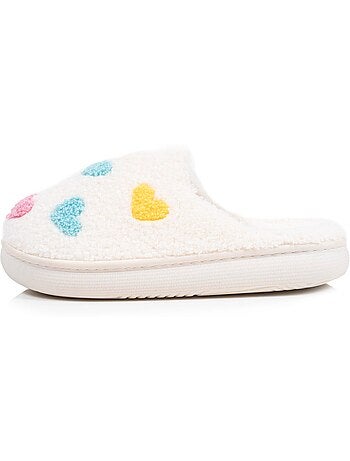 Zapatillas chinelas malla de rizo, suela Bloup Extra Confort niña Isotoner