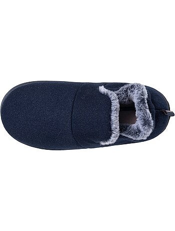Zapatillas chinelas suédine, suela «bloup», extra cómoda mujer isotoner