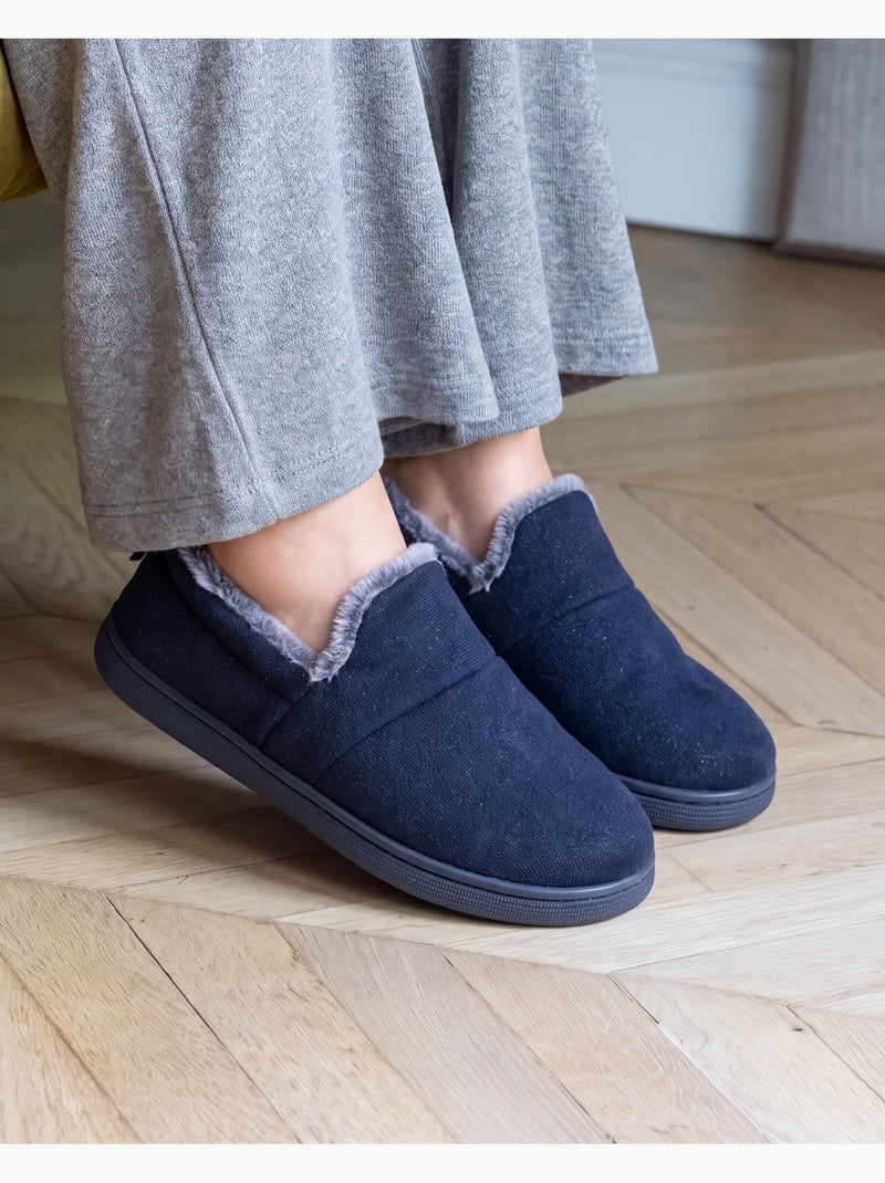 Zapatillas chinelas malla metalizada, suela bloup, máxima mujer isotoner Azul marino - Kiabi