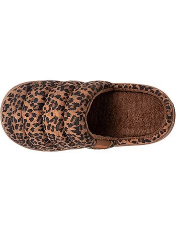 Zapatillas chinelas material de sherpa, suela bloup extra mujer Isotoner