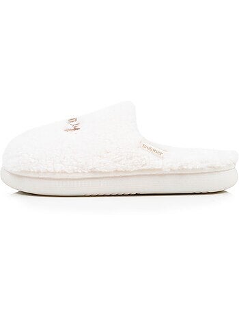Zapatillas chinelas material de sherpa, suela bloup extra mujer Isotoner