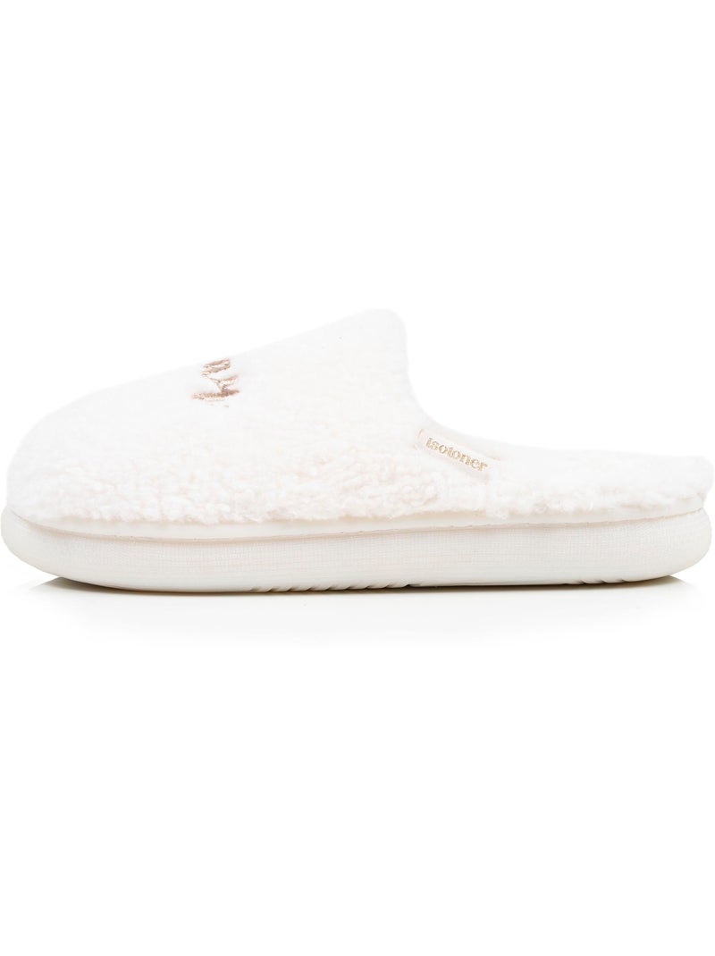 Zapatillas chinelas material de sherpa, suela bloup extra mujer Isotoner Marfil - Kiabi