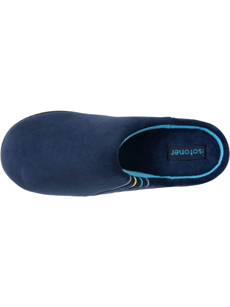 Zapatillas chinelas microvellón azul marino, suela niño Isotoner Azul marino - Kiabi