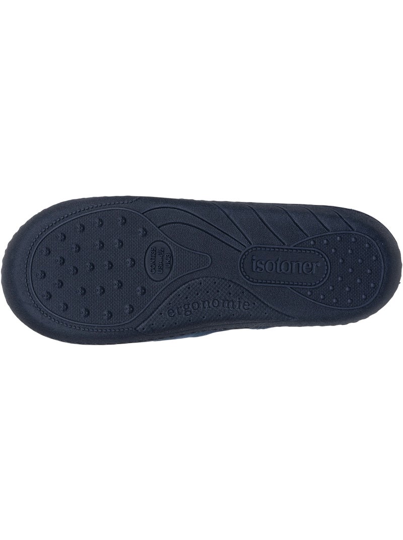 Zapatillas chinelas microvellón azul marino, suela niño Isotoner Azul marino - Kiabi