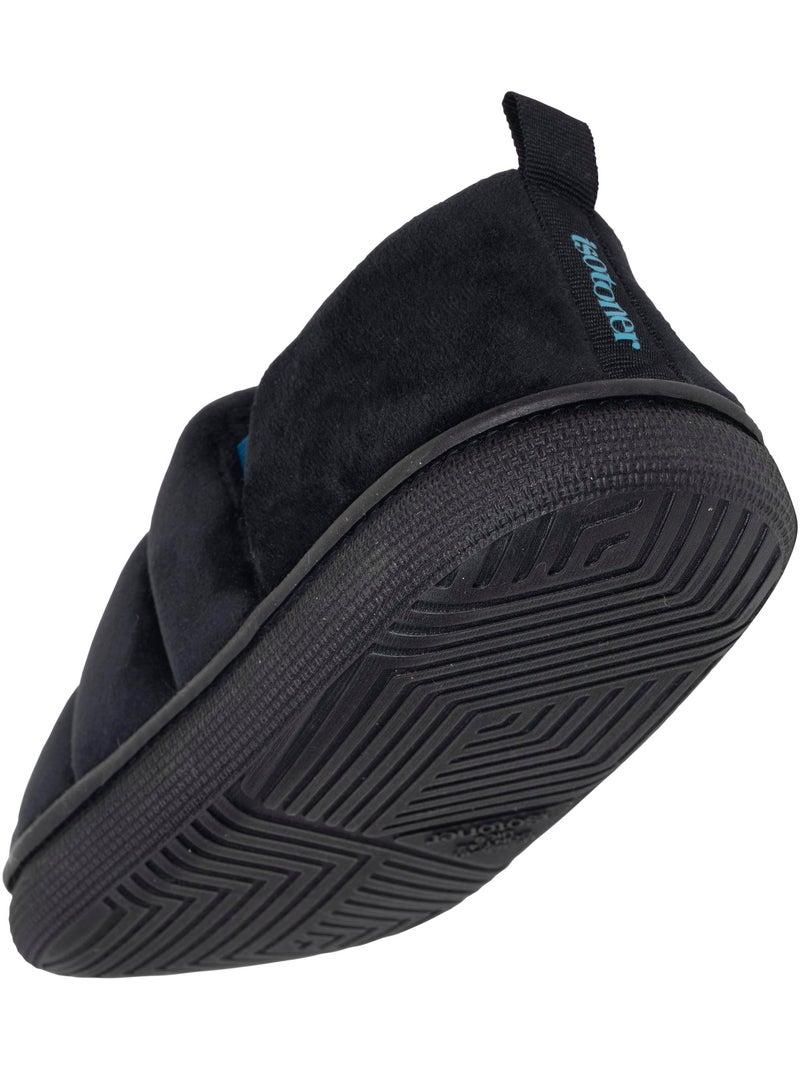 Zapatillas chinelas microvellón, suela «bloup», extra cómodo hombre isotoner Negro - Kiabi