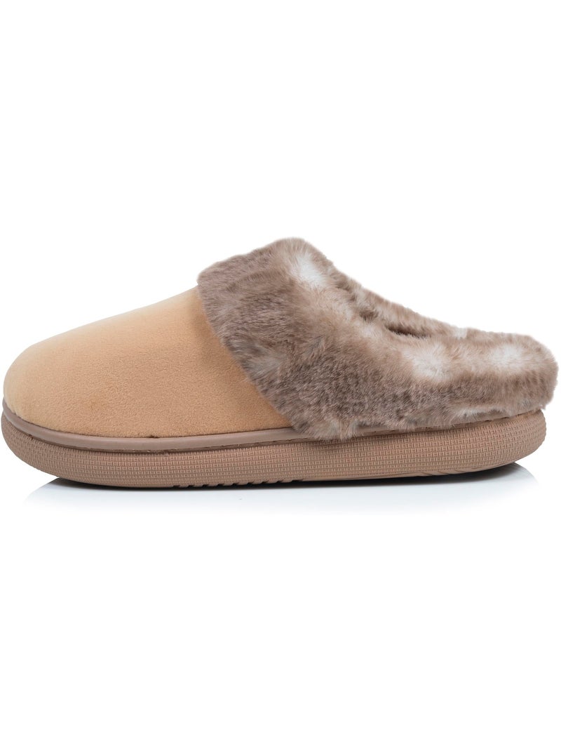 Zapatillas chinelas microvellón, suela «bloup», extra cómodo mujer isotoner Camel - Kiabi