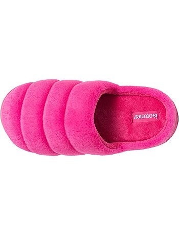 Zapatillas chinelas microvellón, suela «bloup», extra cómodo mujer isotoner