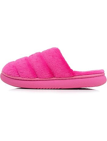 Zapatillas chinelas microvellón, suela «bloup», extra cómodo mujer isotoner