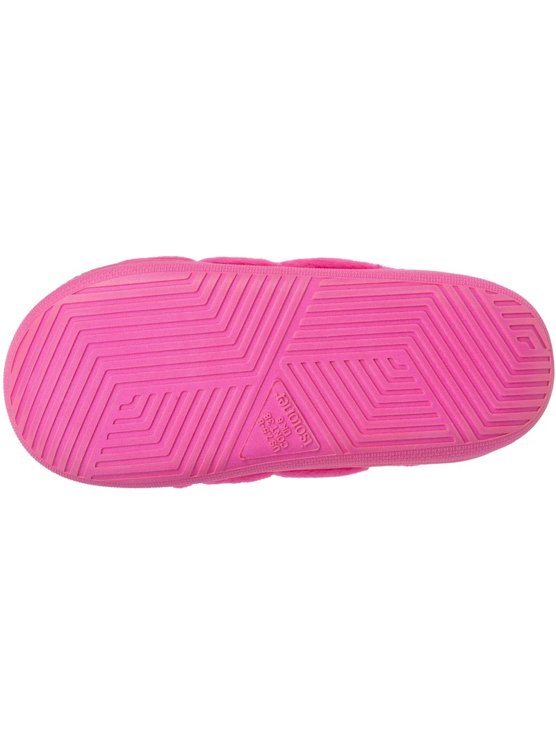 Zapatillas chinelas microvellón, suela «bloup», extra cómodo mujer isotoner Rosa fucsia - Kiabi