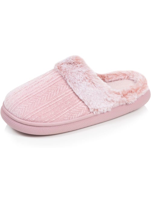 Zapatillas chinelas microvellón, suela «bloup», extra cómodo mujer isotoner - Kiabi