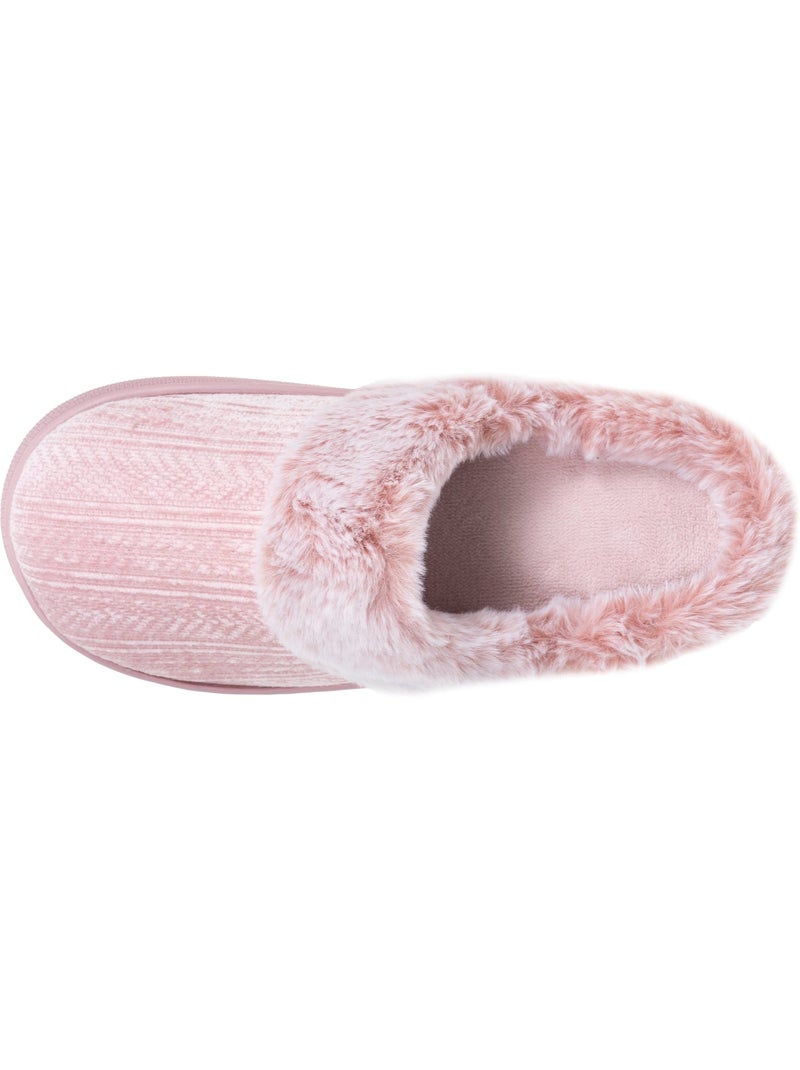 Zapatillas chinelas microvellón, suela «bloup», extra cómodo mujer isotoner Rubor - Kiabi